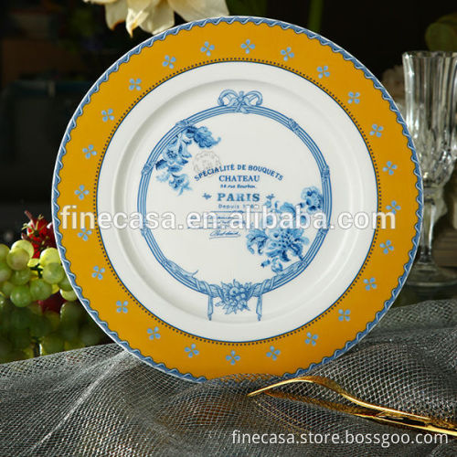 10.5 Inches Elegant Fine New Bone China Wholesale Ceramic White Dinner Plate of New Classic